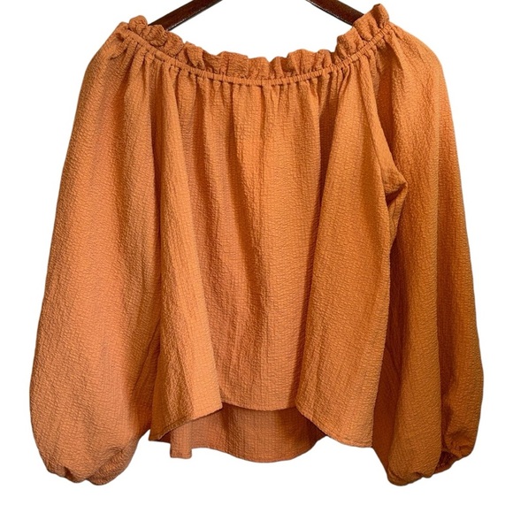 Women's Glam Los Angeles Boho blouse Sz Small bell sleeves - Picture 2 of 9